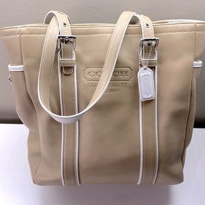 Coach Camel Leather Gallery Tote, NWOT